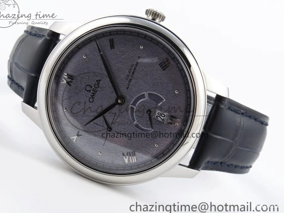 1230 Trendsetting De Ville Power Reserve SS MKF 1:1 Best Edition Blue Textured Dial on Black Leather Strap A 7742